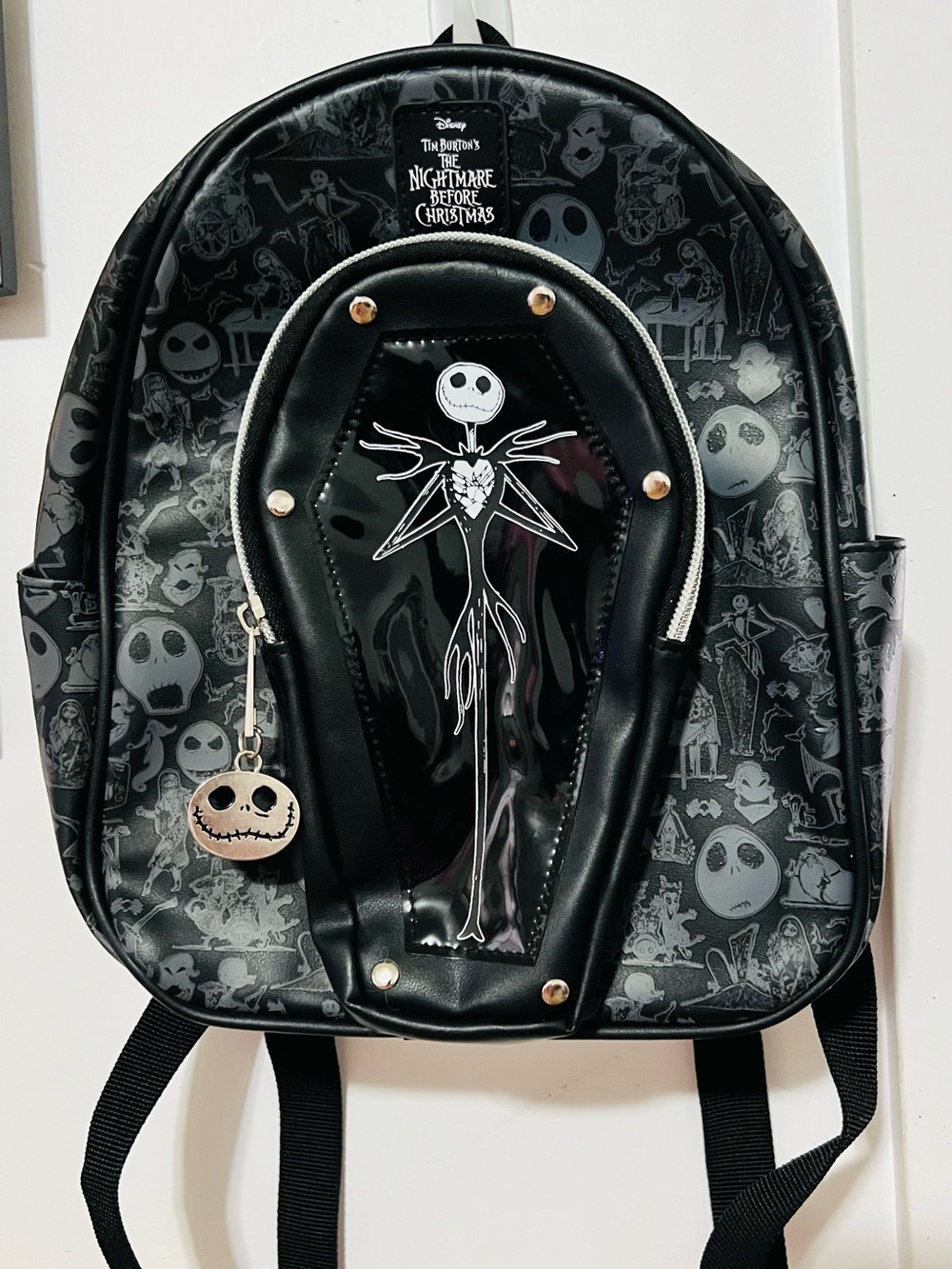 Disney The Nightmare Before Christmas Jack Skellington Black & Silver Backpack